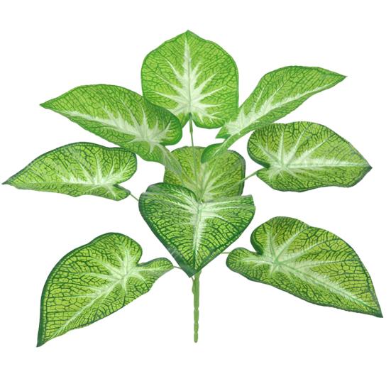 

1шт пластиковые цветы искусственные листья алоказии растение листва партия домашний декор белый