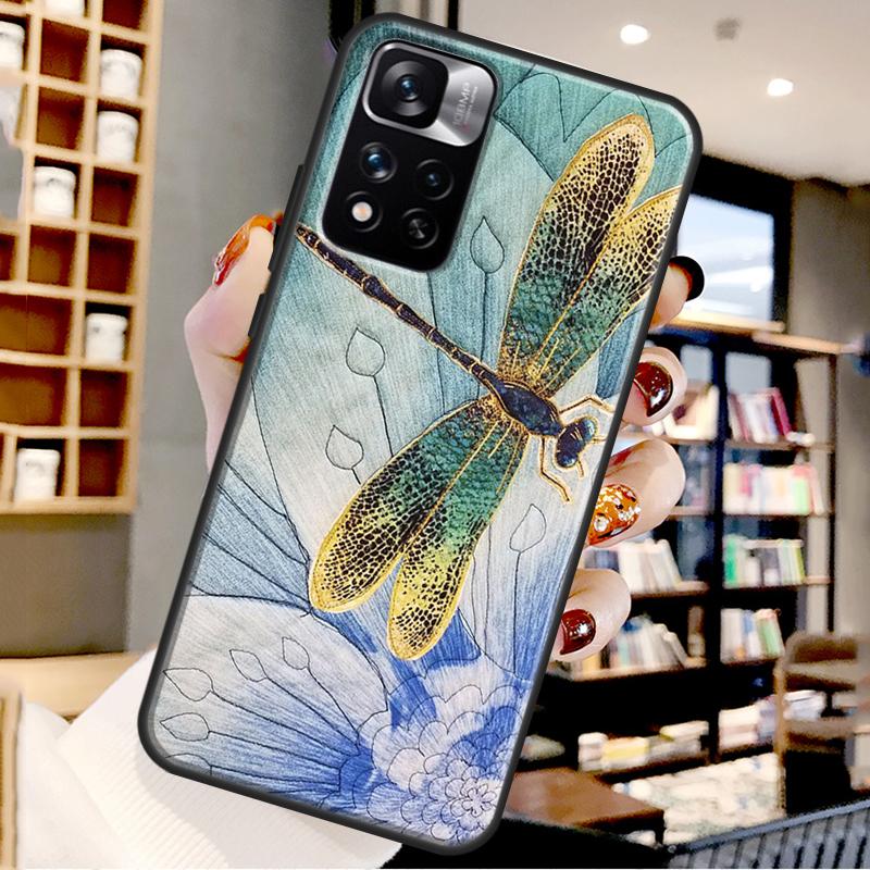 Dragonfly Case For Xiaomi Redmi Note 12 11 10 9 8 Pro Note 12S 11S 10S 9S Cover For Redmi 9 10 12 C