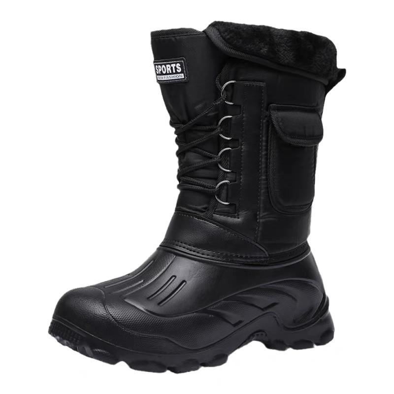 

Мужские зимние сноубутсы, уличная обувь для рыбалки, снежная обувь для прогулок на открытом воздухе, мужские кроссовки 39 чёрный