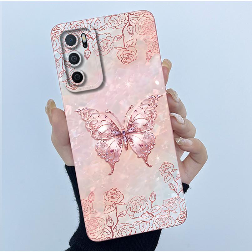 For OPPO A16 Case Oppo A16s A54s Case Fashion Simplicity Flower Soft LIquid Silicone Shockproof Cover Oppo CPH2269 CPH2271 Funda