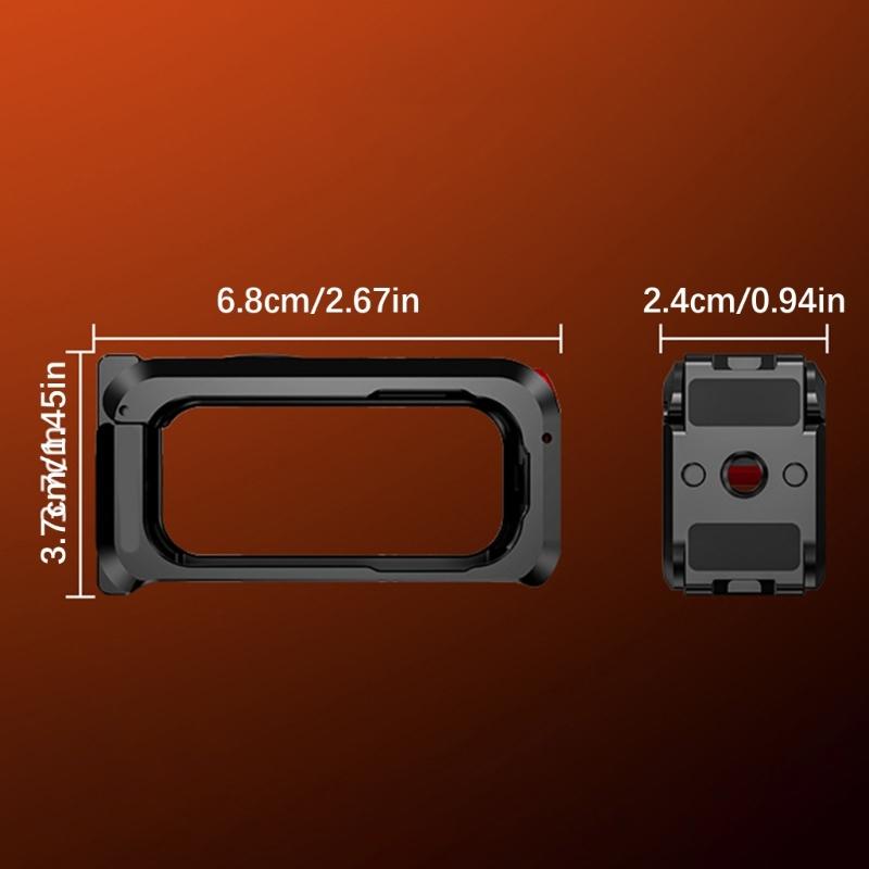 Practical Aluminum Alloy Protective Cage Action Camera Accessories Metal Texture Suitable for Camera Shockproof Design
