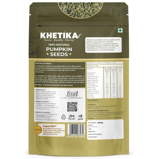Khetika Edible Seeds Combo 400gm, Sunflower Seeds + Pumpkin Seeds, Superfood Mix for Healthy Eating, Rich In Protein & Fiber