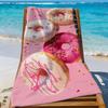Pink Donut Towel Quick Drying Beach Towels Are Suitable For Swimming Pools Camping Yoga And The Gym