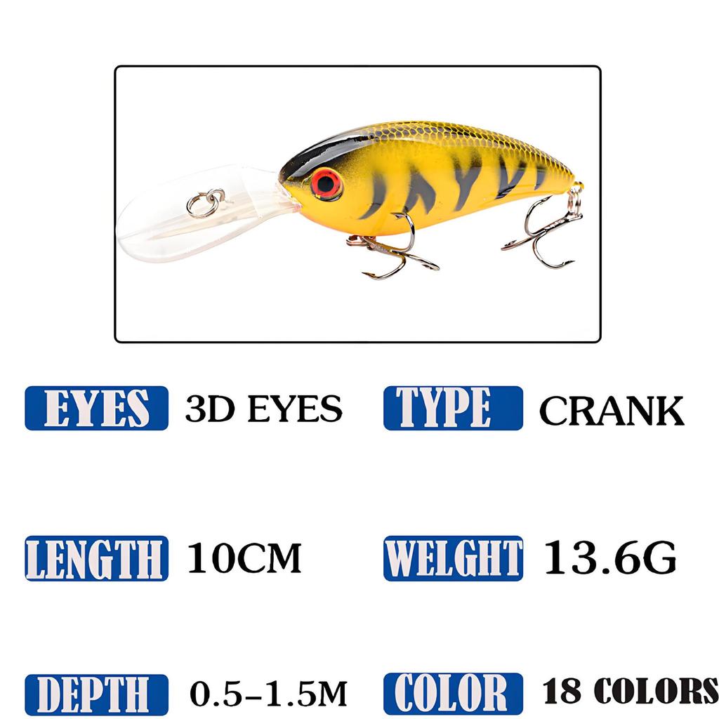 10CM Long Cast Bass Fishing Lure - 14G Artificial Hard Bait