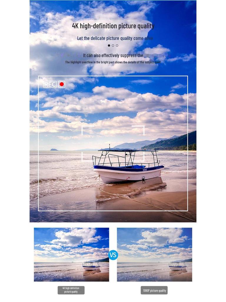 4K WiFi Touch Screen HD Digital Camera, 48MP Video Recorder