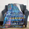 Dad'S Love Always Appreciated Forever Themed Blanket Personalized Name Soft Warm And Versatile For Sofa Bed Office And Travel Machine Washable