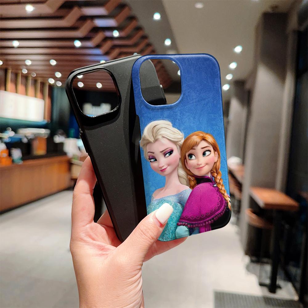 Frozen Elsa Double Layer Phone Case, Compatible with iPhone X/SE/7/8/11/12/13/14/15/16/17 Pro Max Plus