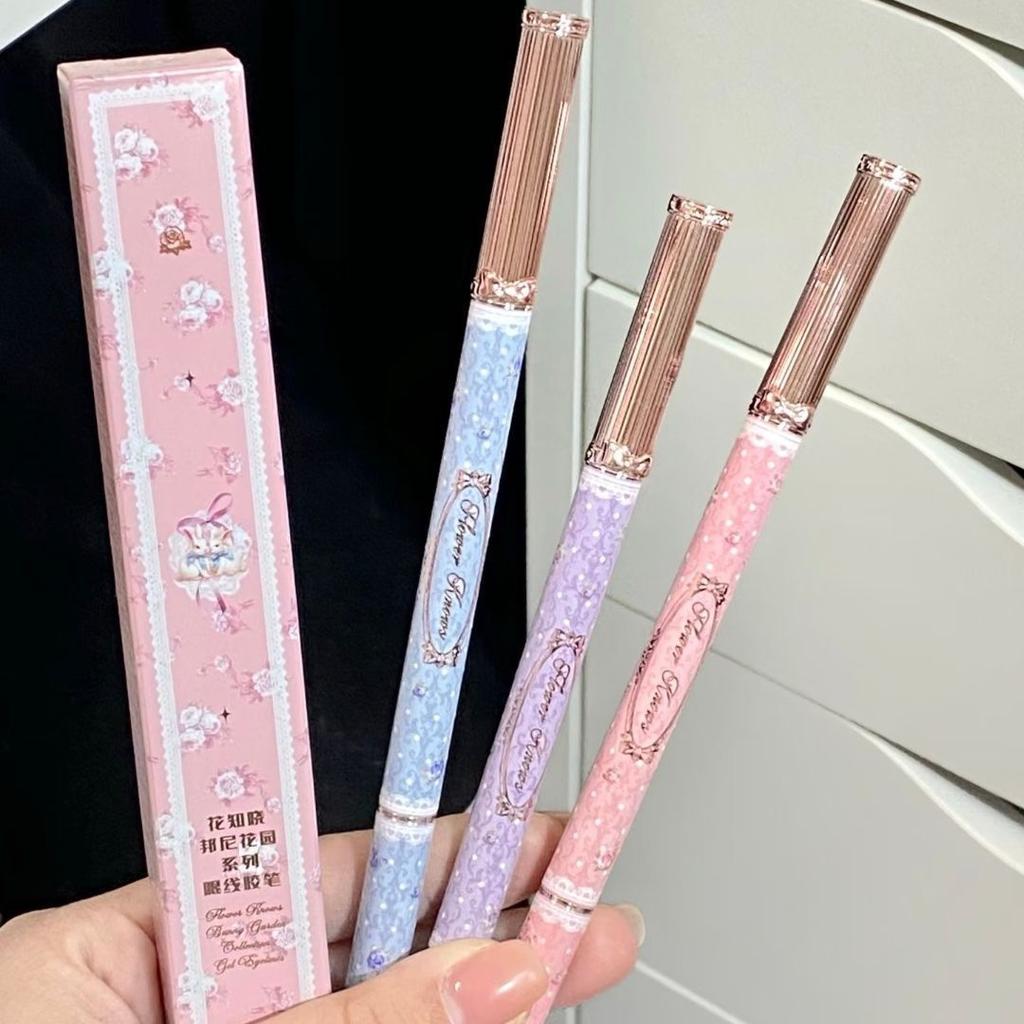 Flowerknows Gélové pero na očné linky Gélová ceruzka Vodotesné Dlhotrvajúce, Zmiešateľné, Matný očný make-up Bunny Garden na nosenie až 36 hodín