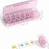 Portable 7 Days Am & Pm Pill Organizer 2 Times a Day Medicine Organizer Weekly Pill Case Moisture-proof Medicine Box for Travel
