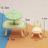 Plastic Dollhouse Furniture Multistyles Miniature Dining Table Bedroom 1:12 Living Room Sofa Set