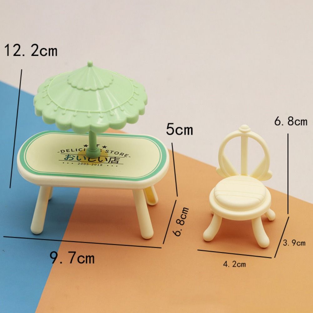 Plastic Dollhouse Furniture Multistyles Miniature Dining Table Bedroom 1:12 Living Room Sofa Set