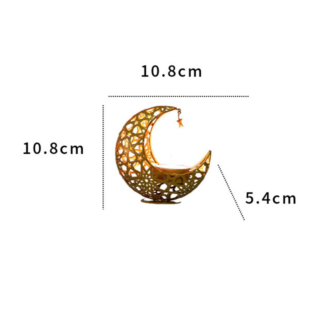 Moon Shape Candle Holder Iron Art Hollow Aromatherapy Furnace Decorative Home Craft Candlestick