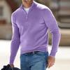 Fleece Sweatshirt Warm Undershirt  Men's Half Turtleneck Long Sleeve Sweater