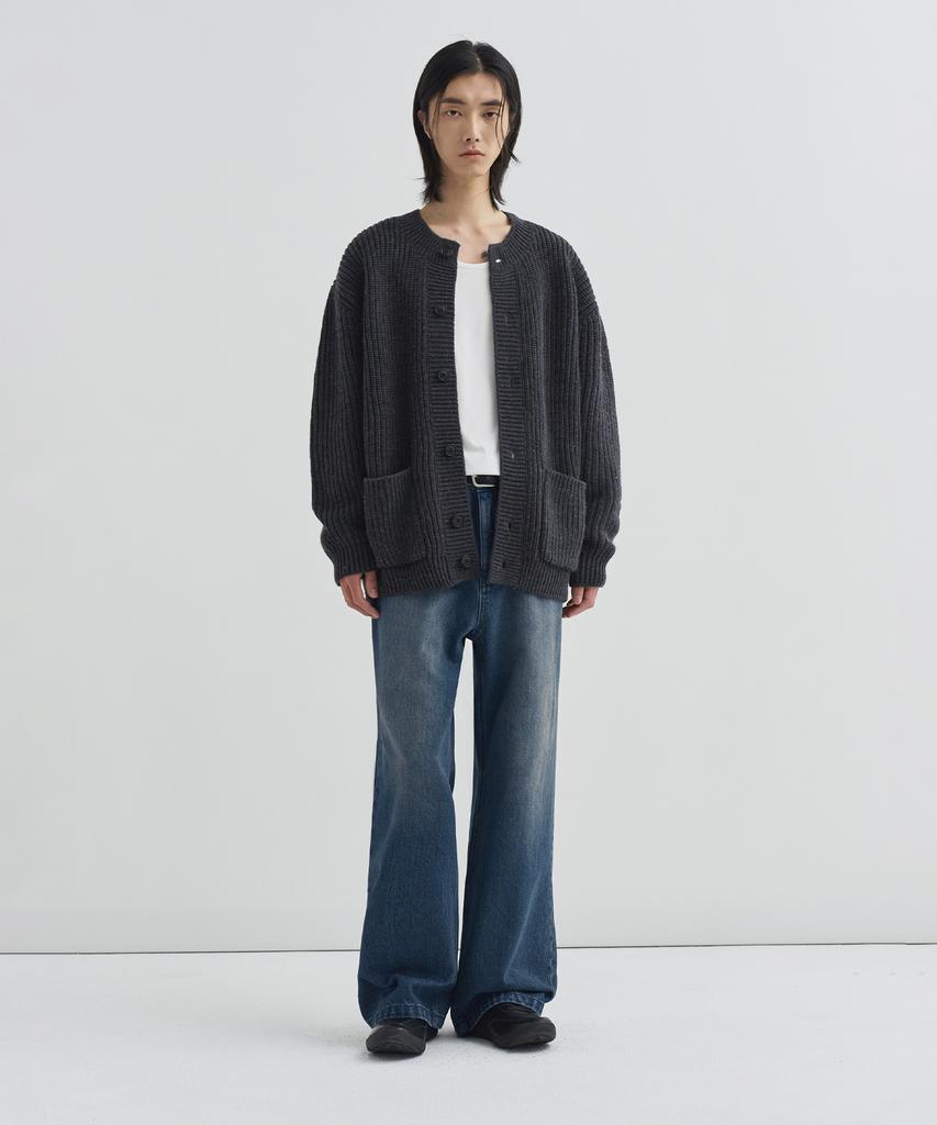 DRAW FIT Liberty Wide Flare Denim Pants [Blue]