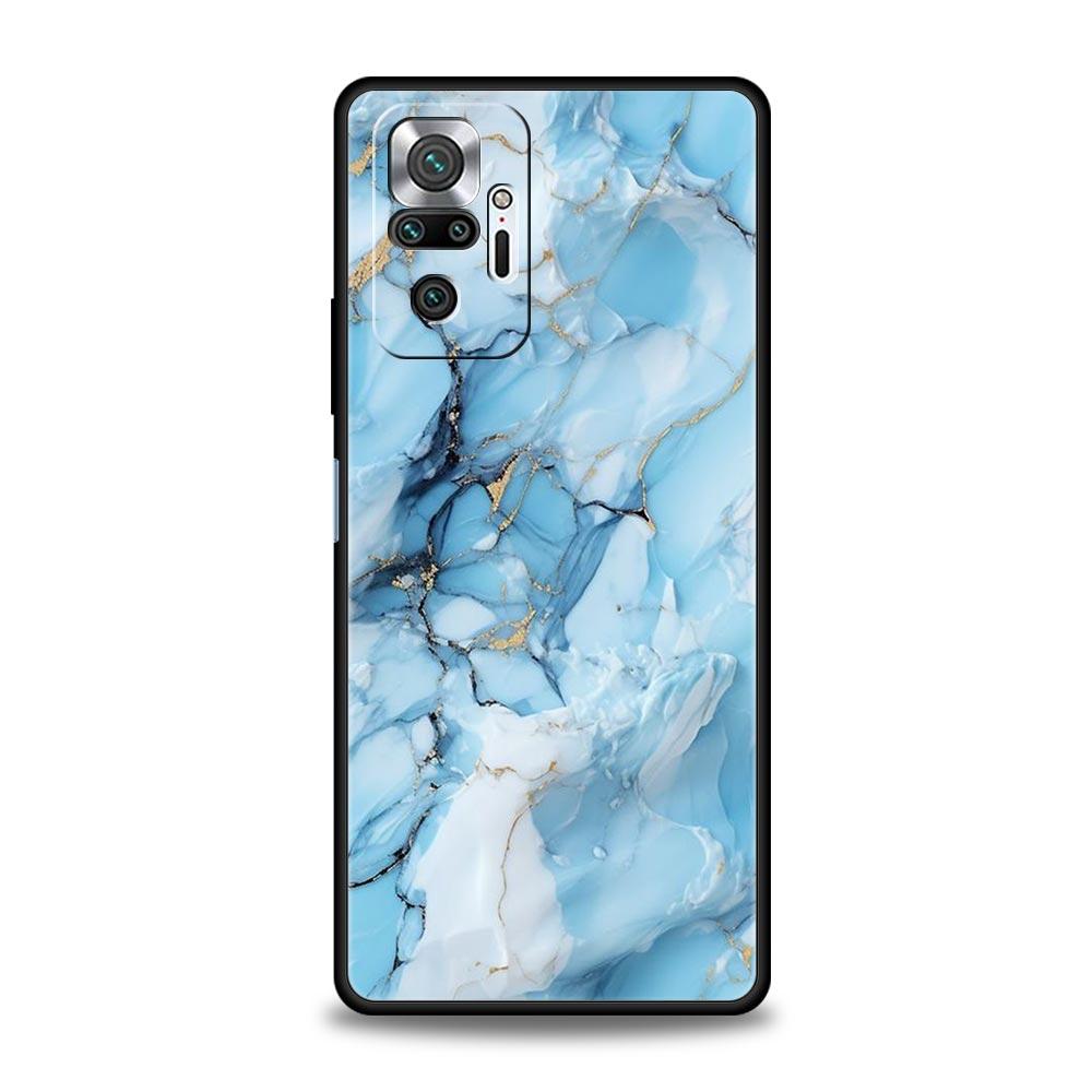 Marble Phone Case For Xiaomi Redmi Note 14 13 5G 10 11 12 Pro Plus 4G 14C 13C 12C 10C Black Cover