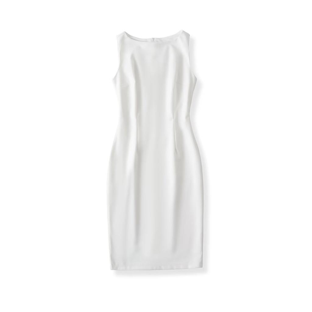 Sexy Pure Desire Summer Workplace Siren Style Sleeveless Dress Women Close Waist and Look Thin Wear a Suit Skirt Split-ended Long Dress