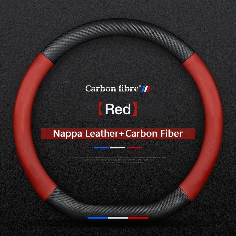 BHA1 Car Carbon Fiber Steering Wheel Cover For Renault Scenic Clio Laguna 2 3 4 5 KangooFluence Megane Trafic Talisman Twingo Kaptur