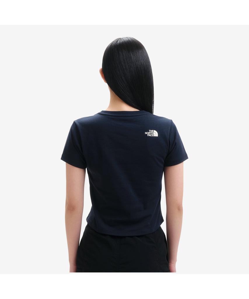Noseupeiseu Nt7Ur33J Women'S Lettering Short Sleeve Round Neck T-Shirt Dark_Navy