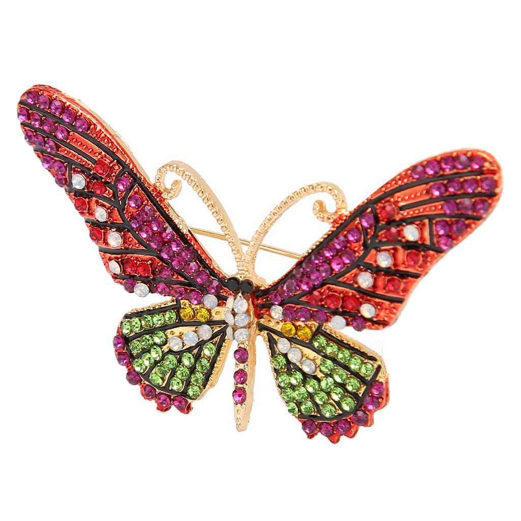 Lila Insektenbrosche Kristall Strass Kleideraccessoire Schmuck Geschenk für Frauen Mädchen Hochzeit Bankett Party