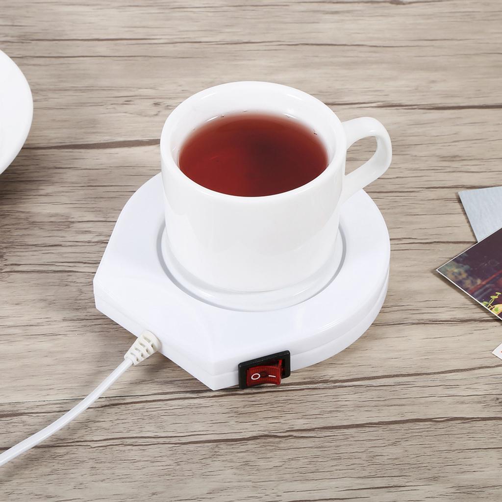 , Electric Cup Warmer Hter Pad Coffee T Milk Mug for T Milk Soup with Low Power Consumption, Light Weight Portable Mug Warmer Mat fo