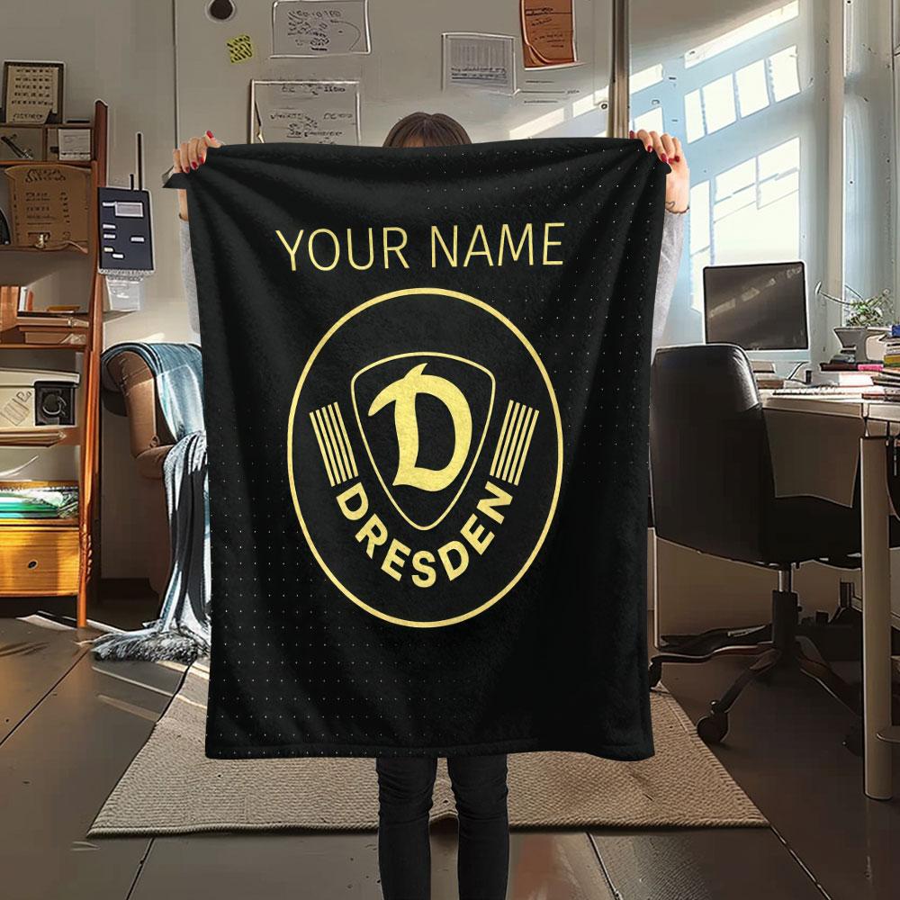 Custom Name,SG Dynamo Dresden Printed Flannel Blanket, soft throw for bedroom sofa, washable, Christmas present, great gift.