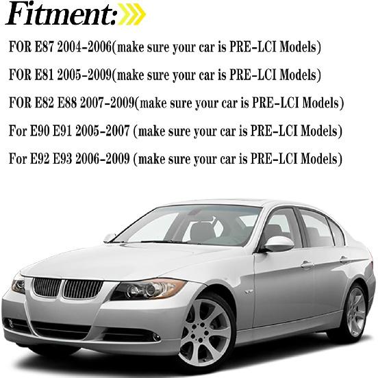 Carbon Fiber Pattern Side Mirror Cover Caps Compatible with BMW 2005-2008 E90 E91 / 2006-2009 E92 E93 PRE-LCI