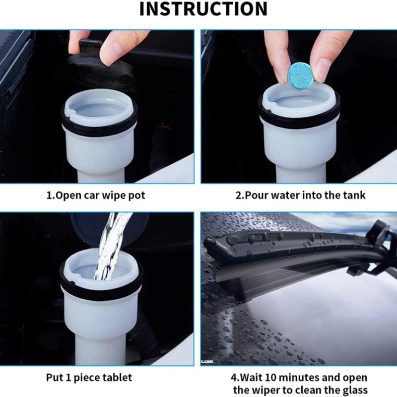 Autowäsche Feste Brausetabletten Windschutzscheibenreiniger für Zuhause und Auto Fensterglas Staubwaschmittel
