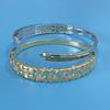 Honeycomb Wide Version Trendy Fashion Jewelry Hexagonal Diamond Pattern Bracelet Bracelet