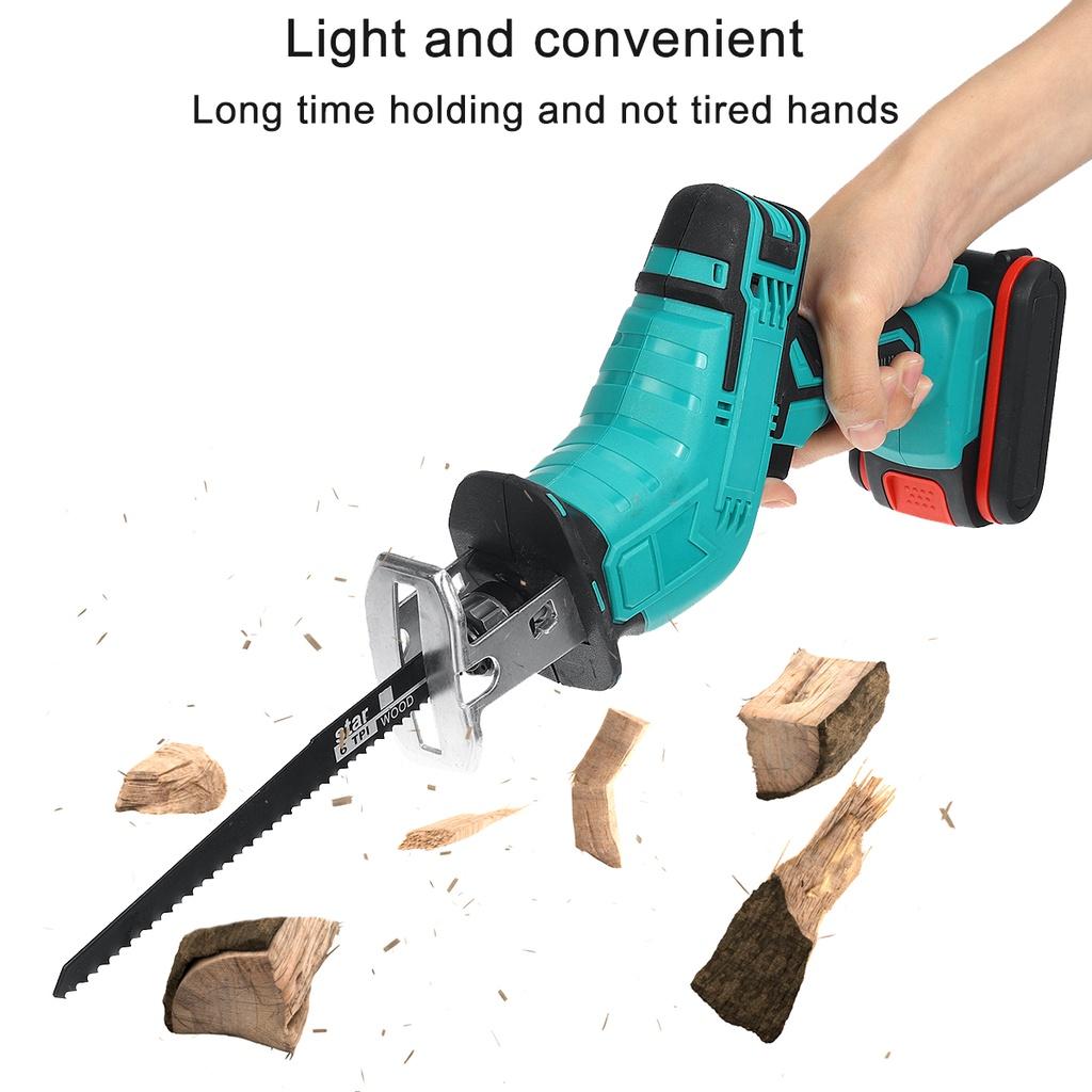 18V Cordless Electric Reciprocating Saw Portable Metal Wood Cutting Machine Tool Variable Speed For 1/2 Battery 288VF