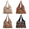 Knit Tassels Hobo Bags Bohemian Underarm Bag Ethnic Style Tote Bags for Women Work Shopping Travel Daily
