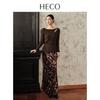 HECO Half-Leaf Women's Irregular Hollow-out Diagonal Cut Knit Top (2025 Autumn)