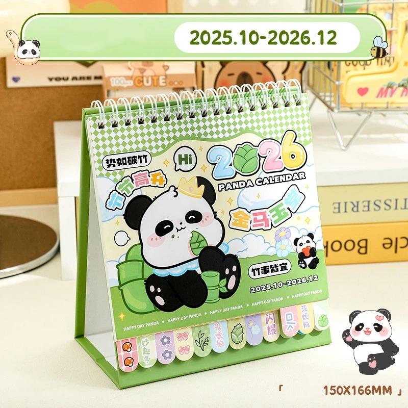 Portable Coil 2026 Desk Calendar Capybara/Panda Desktop Decoration Mini Calendar Schedule Planner Office School Supplies