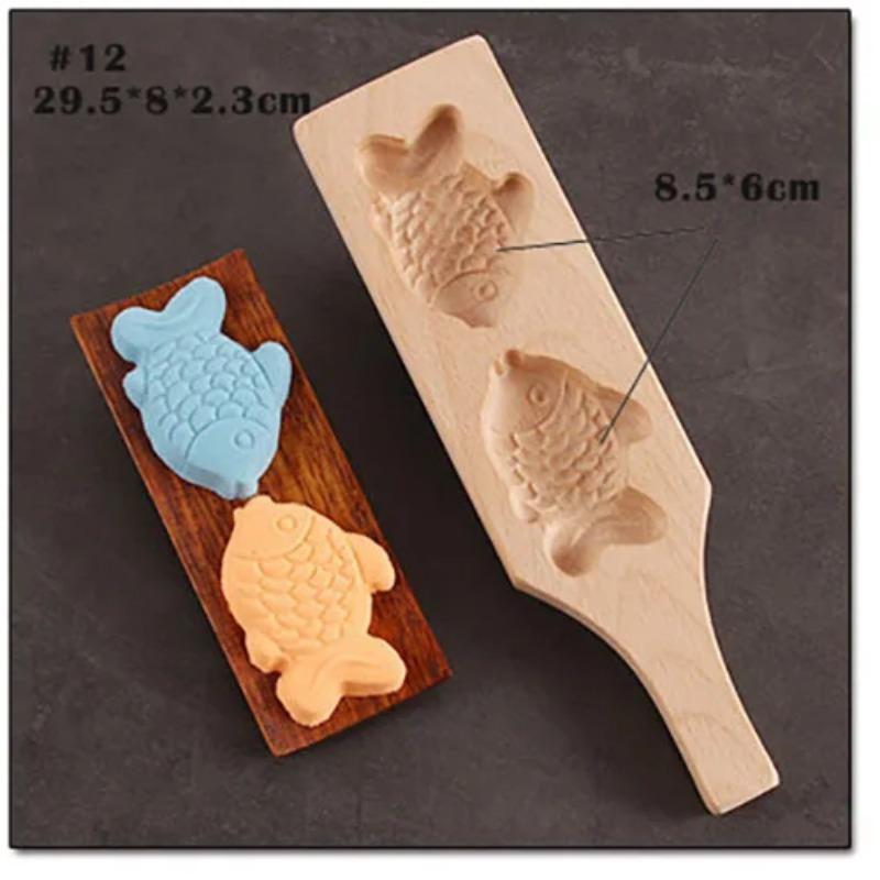 Wooden Pastry Mould Mung Bean Cake Mold Baking Tool 3d Ice Cream Diy Kitchen Household Products A Snack Accessories Party Gift
