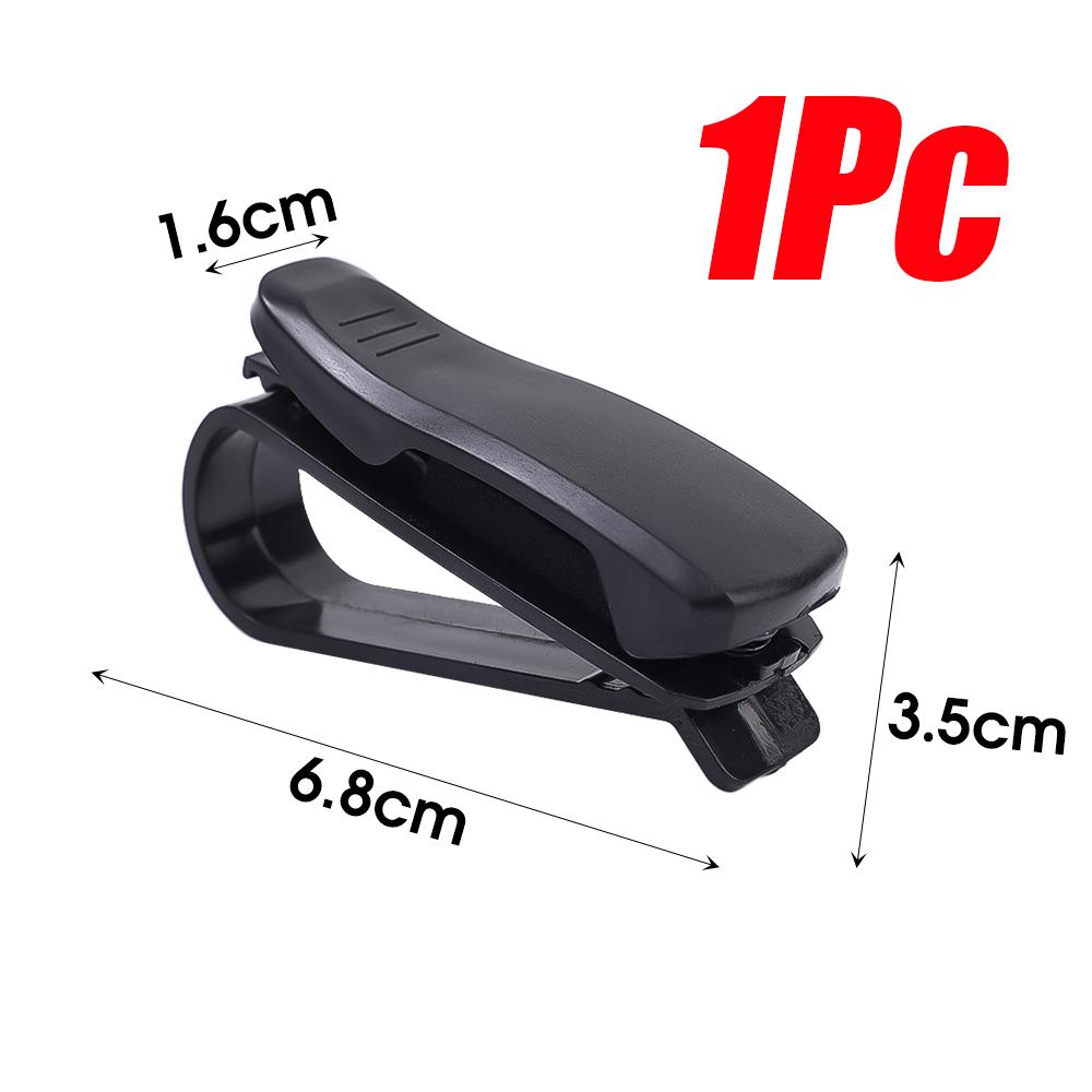 

Car Eyeglasses Card Ticket Holder Fastener Black Sunglasses Clip Holder Bracket Name Card Holder Interior Accessorie 1/2/5pcs