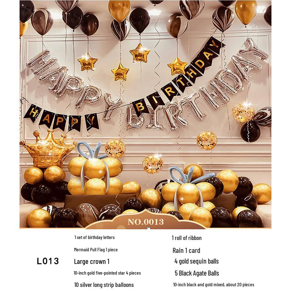 Romantic Birthday Balloon Set: High-End Decorations for Boyfriend or Girlfriend