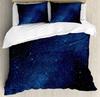 Night Sky Duvet Cover Set Queen King Size Lightweight Quilt Covers Bedroom Decor Starry Design Sky Bedspread Covers No Comforter