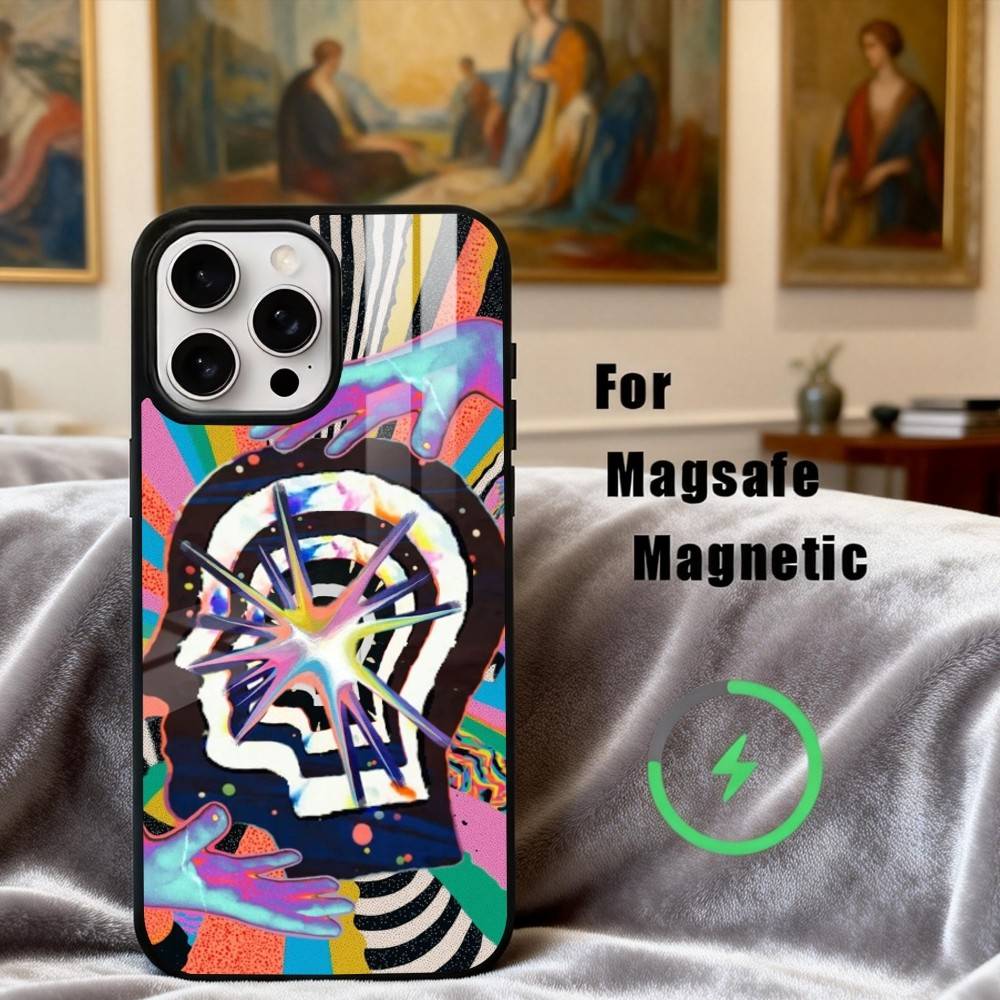 Funda de Teléfono Banda Epiphany Pop T-Tame I-Impala Para iPhone 17,16,15,14,13,12,Plus,Pro,Max para Carga Inalámbrica Magnética Magsafe