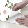 White Fresh Floral Vinyl Wallpaper Flower And Leaves Peel And Stick Wallpaper Furniture Cabinet Sticker For Living Room
