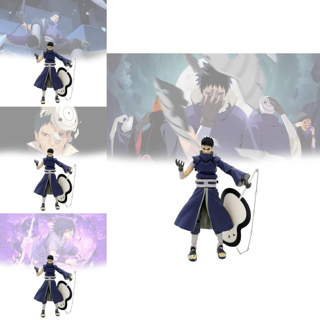 Naruto Shf Obito Uchiha Actionfigur Sammlerstück Stilvolles PVC-Modell 15cm Blau