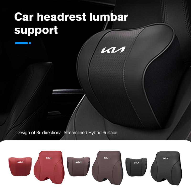 WJSM2 For KIA High-end Car Headrest Waist Pillow Lumbar Support Cushion Cerato Soul Venga Forte Spectra Sedona Niro Cadenza