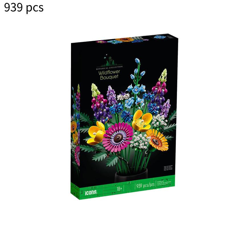 Building Flower Bouquet Block 10313 10314 Abs Plastic Diy Assembly Colorful Toy