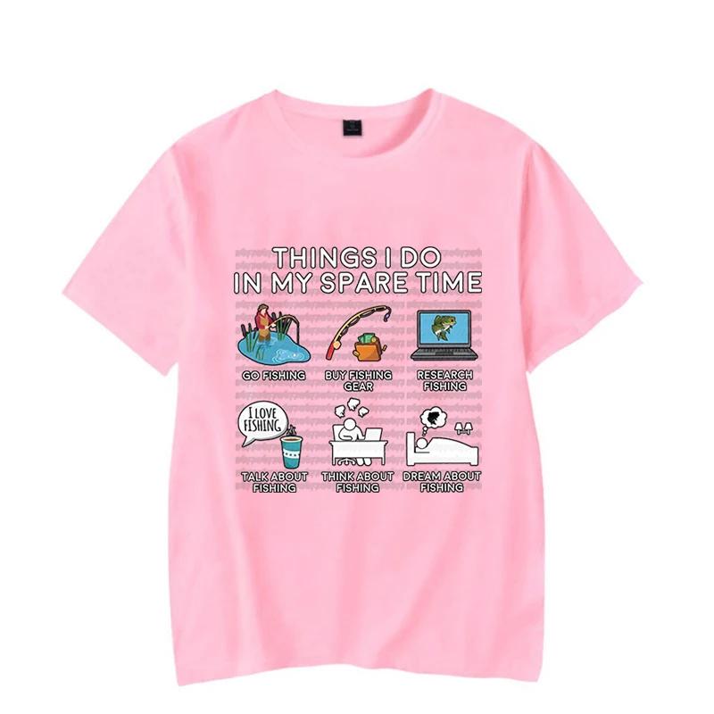 Fishing Things I Do in My Spare Time Shirt Fish Graphic Clothes Unisex Unisex Tshirts Classic T Shirts Tee Tshirts Homme Clothing