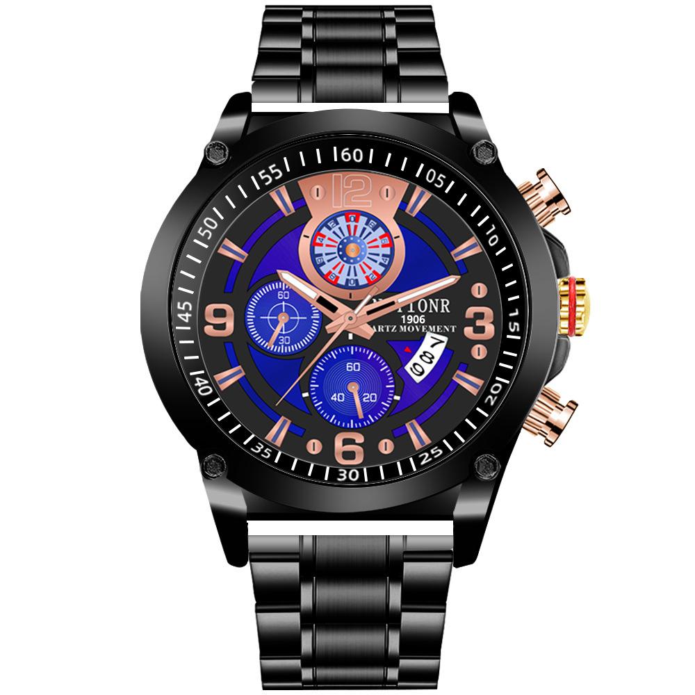 Notionr Casual Men S Stainless Steel Watch Waterproof Sports Men S Watch Luminous Watch Men S Calendar Quartz Watch