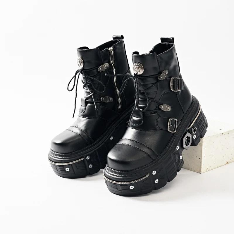 Platform New European And American Style Goth Style Locomotive Platform Sneakers Punk Boots Women