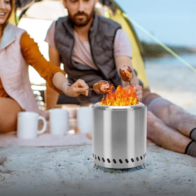 Portable Stainless Steel Smokeless Wood Burning Stove