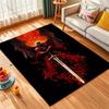 1PC Angel with sword, red cloak Print Carpet Rug for Living Room Bedroom Sofa Doormat Home Decor Non-slip Floor Mat