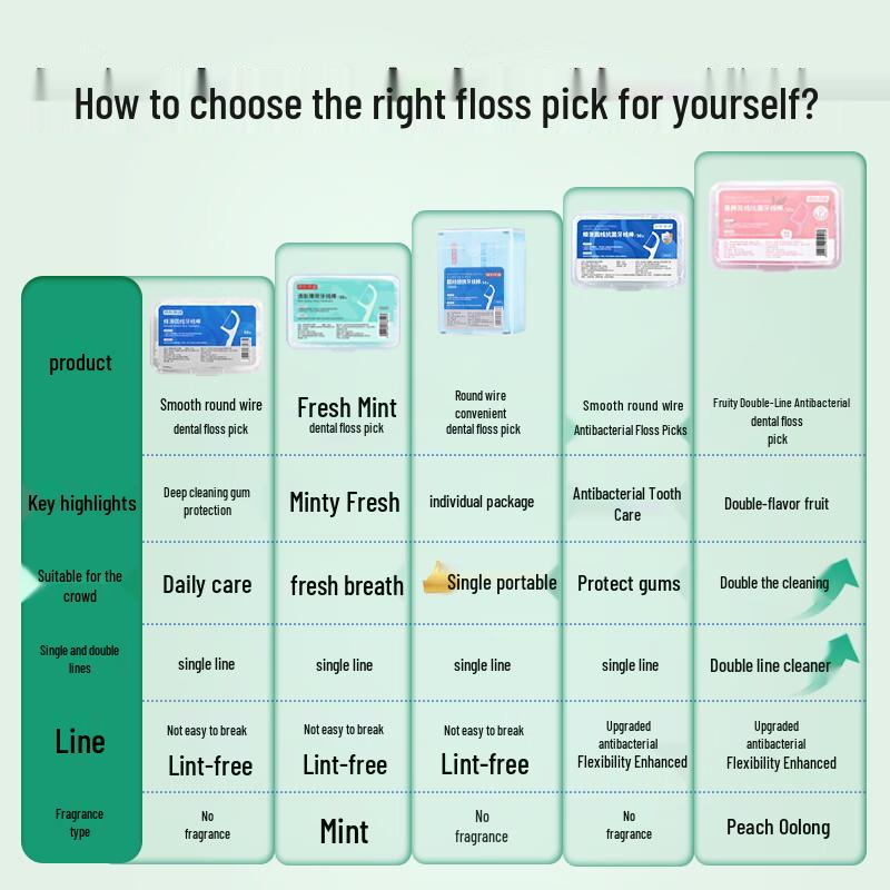 Jingdong Antibacterial Mint Dental Floss Sticks