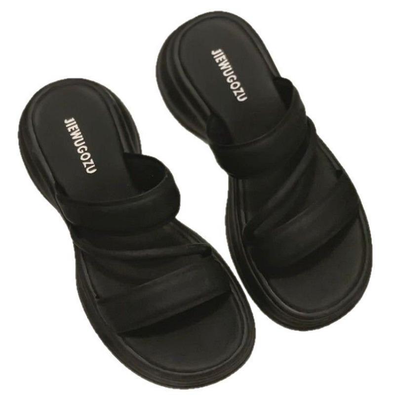 Kakskor Skor med tjock sula Höjdökande tofflor Damskor Nya och nischade sandaler