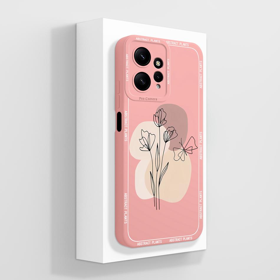 For Redmi Note 12 Pro Plus Phone Case Cute Candy Flowers Cover For Xiaomi Redmi Note12 4G 5G Soft Liquid Silicone Phone Housing
