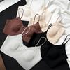 Liquid Foundation Invisible Seamless Underwear No Steel Ring Milk Skin Cool Thin Back Thin Strap Tube Top Bra P